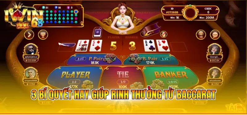 3 bí quyết hay giúp rinh thưởng từ baccarat