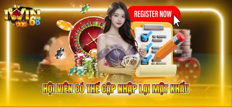 Hội viên có thể cập nhập lại mật khẩu