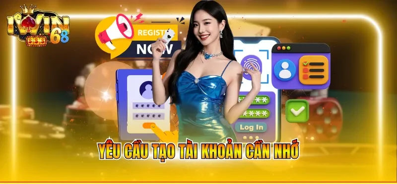 Yêu cầu tạo tài khoản cần nhớ